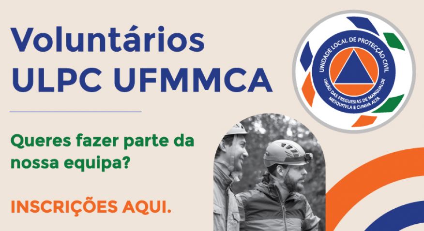 Inscri&ccedil;&otilde;es Volunt&aacute;rios Unidade Local de Prote&ccedil;&atilde;o Civil